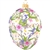 Glass Egg Ornament With Pink And Purple Flowers