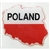 Map Of Poland On A Raised Dye Cut Pliable Sticker