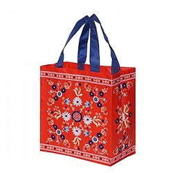 This lightweight yet durable tote bag is a perfect way to display your heritage. Made of polypropylene (PP) woven laminate. Water runs right off. Size opened is approx. 10" x 10.5" x 6"