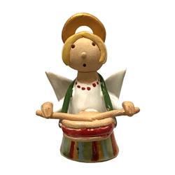 Our beautiful little ceramic angel is dressed in her Polish folk costume. Totally hand made and painted in Poland. Stamped and artist initialed on the bottom. No two angels are exactly alike as they are all hand made and painted. Colors vary.