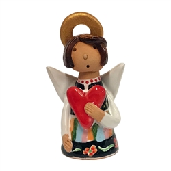 Our beautiful little ceramic angel is dressed in her Polish folk costume. Totally hand made and painted in Poland. Stamped and artist initialed on the bottom. No two angels are exactly alike as they are all hand made and painted. Colors vary.