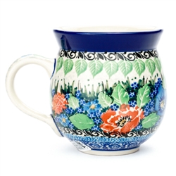 Polish Pottery 11 oz. Bubble Mug. Hand made in Poland. Pattern U4718 designed by Maria Starzyk.