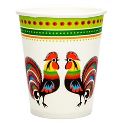 Polish paper cups featuring a traditional Polish paper cut pattern. Perfect way to highlight a Polish floral design at school, home, picnic etc.
Set of 8 in a pack. Each cup holds 250ml - 8.5oz. Good for hot or cold beverages.