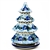 Polish Pottery 8.5" Votive Christmas Tree. Hand made in Poland. Pattern U488 designed by Anna Pasierbiewicz.