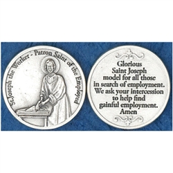 Great for your pocket or coin purse. Add to a gift for that extra special touch!  Saint Joseph The Worker Pocket Token (Coin)