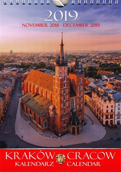 This beautiful small format spiral bound wall calendar features15 scenes from the city of Cracow. Includes all Polish holidays and names days in Polish. European layout (Monday is the first day of the week). Descriptions and days and months are displayed