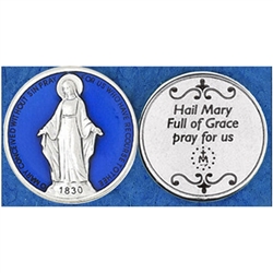 Great for your pocket or coin purse. Add to a gift for that extra special touch! Hail Mary Enamel Token (Coin)