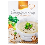 Adamba Polish Style Mushroom Soup is easy to make. Instructions in Polish and English.  Makes 3 servings.