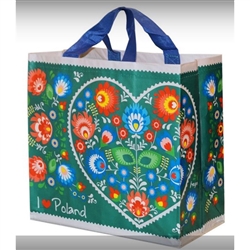 This lightweight yet durable tote bag is a perfect way to display your heritage. Made of polypropylene (PP) woven laminate. Water runs right off.  Size opened is approx 14" x 13.5" x 8".