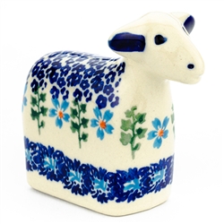 Polish Pottery 4" Lamb. Hand made in Poland.