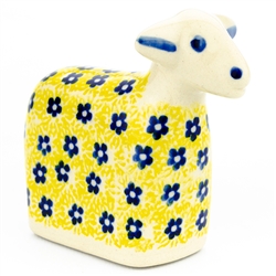 Polish Pottery 4" Lamb. Hand made in Poland.