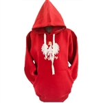 This hooded pullover jacket is part of our new collection from Poland for all of our Polish fans.  This very attractive jacket features the Polish Eagle emblem on the front and the word "Polska" (Poland) embroidered at the bottom on the reverse.