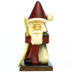 Polish gnomes ,"Krasnoludki", have been popularized in Polish children's fairy tales for many years. Authors Jan Brzecha and Maria Konopnicka immediately come to mind.  This beautiful hand carved St Nicholas gnome is on his way to deliver presents.
