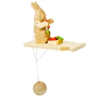 Most of the Russian action toys feature bears in action. Here's an Old World wooden rabbit munching on his favorite snack of fresh carrots!
Not for children under the age of 3 due to small parts.