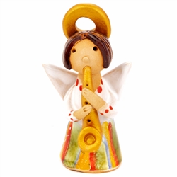 Our beautiful little ceramic angel is dressed in her Polish folk costume. Totally hand made and painted in Poland. Stamped and artist initialed on the bottom. No two angels are exactly alike as they are all hand made and painted. Egg Colors vary.