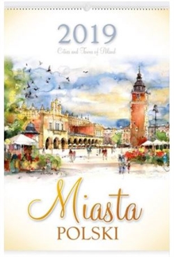 This beautiful wall calendar features 12 pages of Polish cities and towns in beautiful watercolors by artist Katarzyna Tomala. Days of the week are in Polish, English and German abbreviations. European layout - Monday is the first day of the week