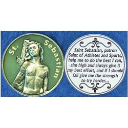 Saint Sebastian Glow in the Dark Pocket Token (Coin). Great for your pocket or coin purse.