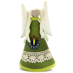 Hand made in Gdansk by a real Polish Kaszubian babcia! Made of 100% linen and all sewn by hand. Detailed with a beautiful Kaszubian folk flower. Our special keepsake is sure to look splendorous on top of your tree, displayed on a table or in a curio. Enjo