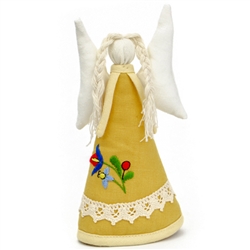 Hand made in Gdansk by a real Polish Kaszubian babcia!   Made of 100% linen and all sewn by hand. Our special keepsake is sure to look splendorous on top of your tree, displayed on a table or in a curio. Enjoy it for many seasons to come!