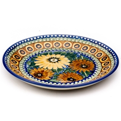 Polish Pottery 8" Dessert Plate. Hand made in Poland. Pattern U585 designed by Maryla Iwicka.