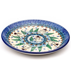 Polish Pottery 8" Dessert Plate. Hand made in Poland. Pattern U4661 designed by Teresa Liana.