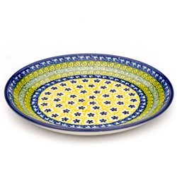 Polish Pottery 8" Dessert Plate. Hand made in Poland. Pattern U480 designed by Jolanta Okraska.