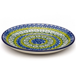 Polish Pottery 8" Dessert Plate. Hand made in Poland. Pattern U381 designed by Jolanta Okraska.