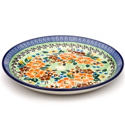 Polish Pottery 8" Dessert Plate. Hand made in Poland. Pattern U2201 designed by Maria Starzyk.