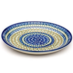 Polish Pottery 8" Dessert Plate. Hand made in Poland. Pattern U365 designed by Krystyna Deptula.