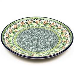 Polish Pottery 10" Dinner Plate. Hand made in Poland. Pattern U4836 designed by Teresa Liana.