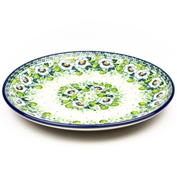 Polish Pottery 10" Dinner Plate. Hand made in Poland. Pattern U4749 designed by Maria Starzyk.