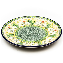 Polish Pottery 10" Dinner Plate. Hand made in Poland. Pattern U4813 designed by Maria Starzyk.