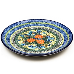 Polish Pottery 10" Dinner Plate. Hand made in Poland. Pattern U4585 designed by Maria Starzyk.