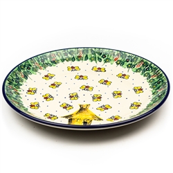 Polish Pottery 10" Dinner Plate. Hand made in Poland. Pattern U4251 designed by Jacek Chyla.