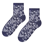 Folk is in fashion and these beautiful Polish hosiery featuring a traditional Kashub floral design. Made in Lowicz, Poland.