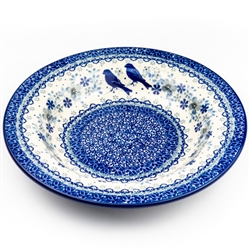 Polish Pottery 9.5" Soup / Pasta Plate. Hand made in Poland. Pattern U4781 designed by Teresa Liana.