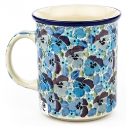 Polish Pottery 8 oz. Everyday Mug. Hand made in Poland. Pattern U4777 designed by Teresa Liana.