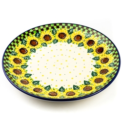 Polish Pottery 10" Dinner Plate. Hand made in Poland. Pattern U4740 designed by Teresa Liana.