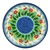 Polish Pottery 10" Dinner Plate. Hand made in Poland. Pattern U3784 designed by Krystyna Dacyszyn.