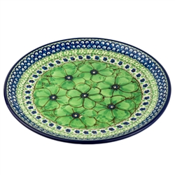 Polish Pottery 10" Dinner Plate. Hand made in Poland. Pattern U408A designed by Jacek Chyla.