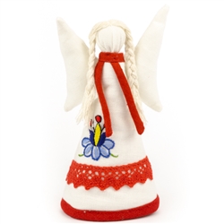 Hand made in Gdansk by a real Polish Kaszubian babcia!   Made of 100% linen and all sewn by hand. Our special keepsake is sure to look splendorous on top of your tree, displayed on a table or in a curio. Enjoy it for many seasons to come!