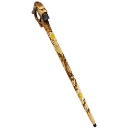 The ciupaga is the Polish mountaineer's walking stick. Beautifully hand carved and stained. These models are intended for decorative use only. Approx 35.5" x 7" x 1.5".  Made In Poland.