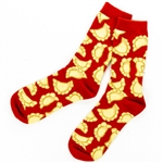 What's better than pierogi socks on your feet? Well that would be real pierogi in your hand, but we don't sell actual pierogi so the socks will have to do. Deliciously fried pierogi dance around like golden brown bringers of happiness.
