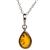 Sterling Silver framing a beautiful honey amber cabochon drop.   Cabochon size is approx. .5" x .4".