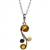 Three shades of Baltic amber set in a sterling silver floral design.
