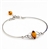 "Celtic Delight" Honey Amber and Silver Cuff Bracelet  7" - 8"