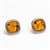 Gorgeous Baltic Amber square stud earrings surrounded with a ring of Sterling Silver roping detail.  Size is approx .5" square.