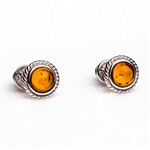 "Amber Rope" Stud Earrings .25" diameter