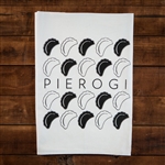 Pierogi lovers are really going to enjoy this decorative kitchen tea towel  100% cotton flour sack towel.  Size is approx 29" x 29"