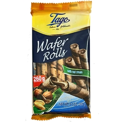Tago Wafer Rolls With Nut Cream Filling 260g/9.17oz.